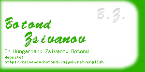 botond zsivanov business card